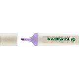 edding 24 EcoLine Fosforlu Kalem, Pastel Mor, 1 Kalem, Kesik Uç