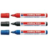 Edding 260 3'lü Siyah Kırmızı Mavi Yazı Tahtası Kalemi