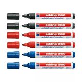 Edding 260 Beyaz Tahta Kalem - 2 Siyah + 2 Kırmızı + 2 Mavi