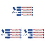edding 260 beyaz yazı tahtası kalemi, mavi, 4'lü set, yuvarlak uç 1,5-3 mm 3lü paket