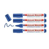 Edding 260 Mavi 4'lü Set Yuvarlak Uç 1,5-3 mm Beyaz Yazı Tahtası
