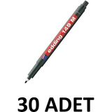 Edding 30 Adet Asetat Kalemi Silgili E-149M Siyah CD Kalemi 1 mm Permanent
