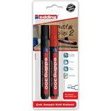 Edding 300 Permanent Markör Kalem Koli Kalemi (Yeniden Doldurulabilir) 1.5-3Mm 2 Li Siyah - Kırmızı (Blister Paket) - Turuncu