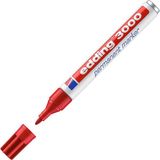 edding 3000 markör permanent kalemi 1.5-3 mm kırmızı yuvarlak uçlu (10 lu paket) - Yok