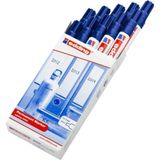 Edding 3000 Markör Permanent Kalemi 1.5-3 Mm Mavi Yuvarlak Uçlu (10 Lu Paket) - Renkli - standart