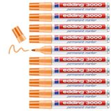 edding 3000 permanent markör - açık turuncu - 1 kalem - yuvarlak uç 1,5-3 mm