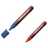 Edding 330 Permanent Markör Koli Kalemi 1-5Mm Kesik Uç 2 Li Blister Set Mavi-Kırmızı - Yok
