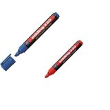 Edding 330 Permanent Markör Koli Kalemi 1-5Mm Kesik Uç 2 Li Blister Set Mavi-Kırmızı