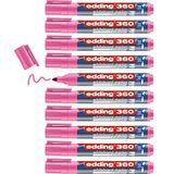 edding 360 beyaz yazı tahtası kalemi pembe - 10 kalem