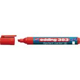 Edding 383 Kırmızı Kesik Uçlu Flipchart Kalemi 1-5 mm Ölçüler ile Sunumlar İçin Uygun