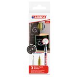 Edding 3'lü Metalik Boya Dekor Markör Set 0.8mm