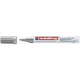 Edding 4040 Mat Mürekkepli Boya Kalemi - 1 Marker - Yuvarlak Uç 1-2 mm - Gümüş - Pürüzlü, Koyu veya Gözenekli Yüzeylere Yazı Yazmak ve Süslemek için - Terakota, Karton, Ahşap için İdeal