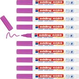 Edding 4085 079 Metalik Pembe 10'lu Likit Tebeşir Kalemi