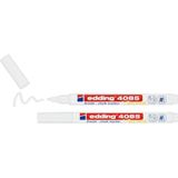 Edding 4085 Sıvı Tebeşir Kalemi 2'li Blister Beyaz