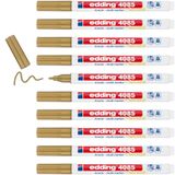 edding 4085 tebeşir kalemi - altın - 10 tebeşir kalemi - yuvarlak uç 1-2 mm - tahta için ince tebeşir kalemi silinebilir - pencere, cam, ayna üzerine yazı yazmak için - opak renkli tahta kalemi