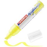 Edding 5000 akrilik marker geniş - neon sarısı - 1 su geçirmez akrilik boya kalemi - keski ucu 5-10 mm - tuval üzerine çizim için akrilik boya kalemi, sanat kağıdı ve ahşap