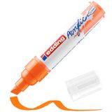 Edding 5000 akrilik marker geniş - neon-turuncu - 1 su geçirmez akrilik boya kalemi - keski ucu 5-10 mm - tuval üzerine çizim için akrilik boya kalemi, sanat kağıdı ve ahşap