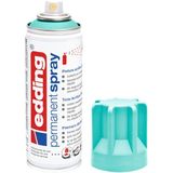 edding 5200 kalıcı sprey - zengin turkuaz mat - 200 ml - cam, metal, ahşap, seramik, plastik, tuval boyama ve dekorasyon için akrilik boya - aerosol sprey, akrilik sprey, boya spreyi
