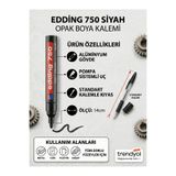 Edding 750 Boya Dekor Marker Kalem Siyah