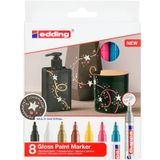 Edding 750 Gloss 8'li Metalik Renkler Paint Marker