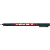 Edding Asetat Kalemi E-141F Mavi Tekli 0.6 mm Kalınlık Su Geçirmez Yazı İçin Pratik Kullanım