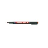 Edding Asetat Kalemi Permanent 143B Seri 1-3 Mm Kırmızı 10 Adet Kesik Uç