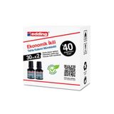 Edding Beyaz Tahta Kalemi Mürekkebi, 30ml x 2, Siyah