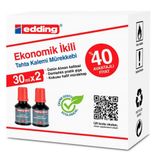 Edding Beyaz Tahta Mürekkebi Kırmızı 30 Ml 2'Li