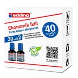 Edding Beyaz Tahta Mürekkebi Mavi 30 Ml 2'Li