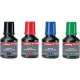 Edding BT-30 Beyaz Tahta Kalem Mürekkebi 30 ml 4 Renk Yazı Tahtası Kalemi