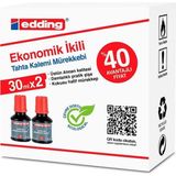 edding bt30 tahta kalem mürekkebi damlalıklı ekonomik 30 ml kırmızı (2 li paket) - YOk