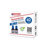Edding BT30 Tahta Kalemi Mürekkebi, 30 ml, Mavi, 2'li Paket
