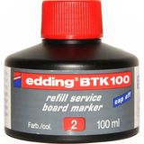 EDDİNG BTK 100 TAHTA KALEM MÜREKKEBİ KIRMIZI 100ml