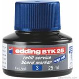 Edding BTK 25 Tahta Kalemi Yedek Mürekkebi, 25 ml, Mavi