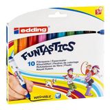 Edding Funtastics Jumbo Keçeli Kalem 10 Renk 10 Adet Yıkanabilir Kırtasiye Seti