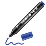 Edding Kalıcı İşaretleyici Marker Mavi Kalem Metal Plastik Cam