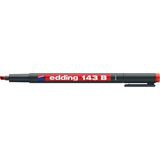 Edding Kırmızı Asetat Kalemi E-143B 1 Adet ile Keskin ve Kalıcı Renk Deneyimi