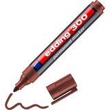 edding markör permanent kalem yuvarlak uçlu 1.5-3 mm kahverengi 300 (10 lu paket) - Yok