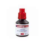 Edding T25 Kırmızı Yedek Mürekkep, 30 ml, Permanent Marker