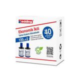 Edding Tahta Kalemi Mürekkebi, 100ml x 2, Mavi, Edding 250, 360XL, 361, 365, 28, 29 ile Uyumlu