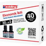 Edding Tahta Kalemi Mürekkebi 30 ml 2 Adet Siyah