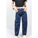 Ede Tekstil JEANS KIZ ÇOCUK NAKIŞLI DENİM PANTOLON