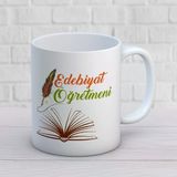 Edebiyat Öğretmenlerine Özel Öğretmenler Günü Hediyelik Baskılı Kupa