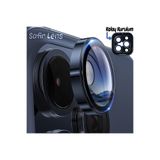 EDELFU iPhone 15 Pro Max / 15 Pro Uyumlu Safir Kamera Koruyucu Gerçek Cam Metal Kamera Lens Koruyucu