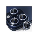 EDELFU iPhone 15 Pro Max / iPhone 15 Pro Uyumlu Mavi Titanyum Taşlı Kamera Lens Koruyucu