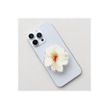EDELFU Popsocket Dekoratif Beyaz Çiçek Desenli Telefon Tutucu ve Telefon Standı (Yapışkanlı)
