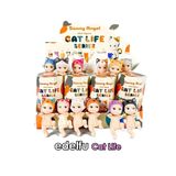 EDELFU Sonny Angel Cat Life Serisi Mini Figür Serisi Yapışkanlı 1 Adet Oyuncak Figürü, Telefon Süsü