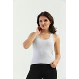 Edelle Kar Melanj Çapraz Askılı Slim Fit Ribana Kadın Atlet - XL