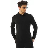 Edelle Polo Tişört Uzun Kollu Erkek Slim Fit - Siyah