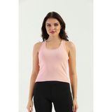 Edelle Somon Askılı Slim Fit Ribana Kadın Atlet - XL